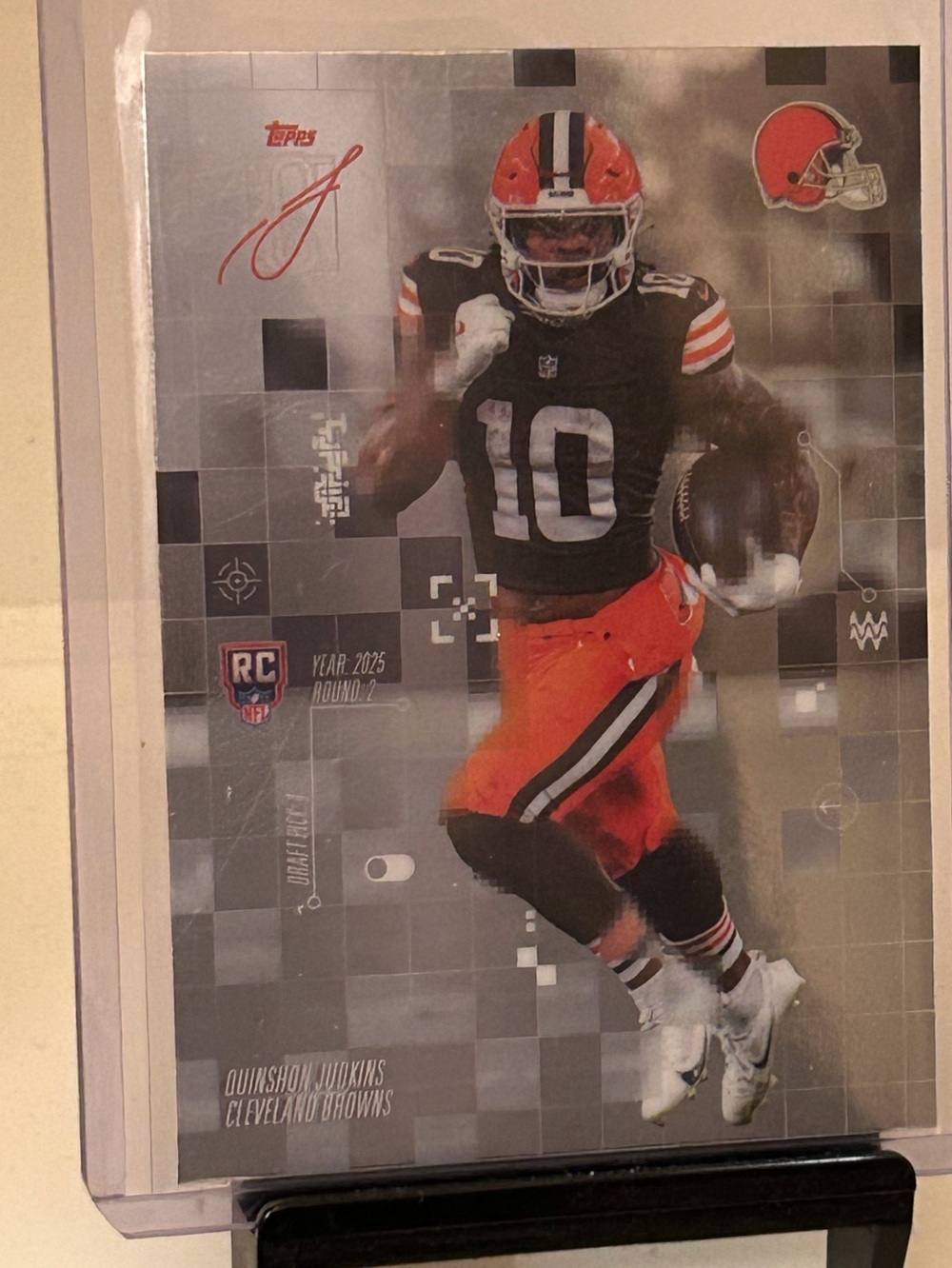Quinshon Judkins 2025 Topps Signature class Rookie Card (after image chrome)